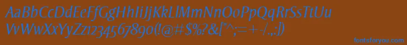 fuente StrayhornMtOsfLightItalic – Fuentes Azules Sobre Fondo Marrón