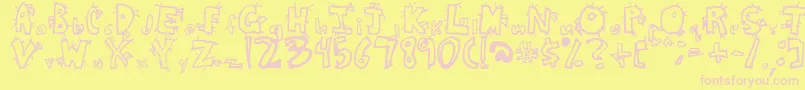 CRAZB    Font – Pink Fonts on Yellow Background