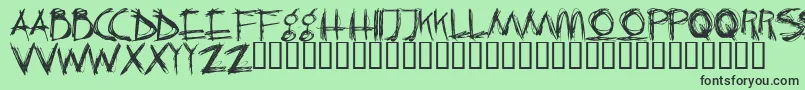 CRAZK   -Schriftart – Schwarze Schriften auf grünem Hintergrund