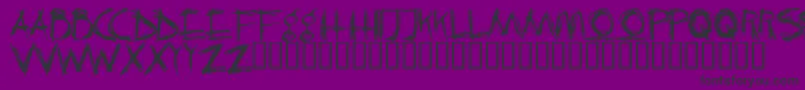 fuente CRAZK    – Fuentes Negras Sobre Fondo Morado