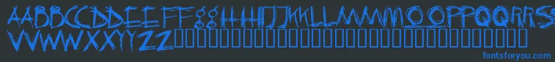 CRAZK    Font – Blue Fonts on Black Background