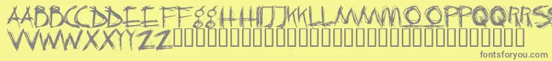Weitere Informationen zur CRAZK -Schriftart CRAZK -Schriftart – Graue Schriften auf gelbem Hintergrund