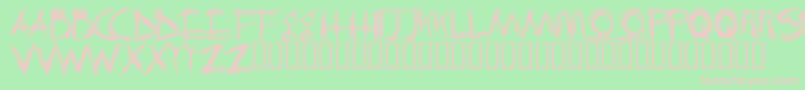 Fonte CRAZK    – fontes rosa em um fundo verde