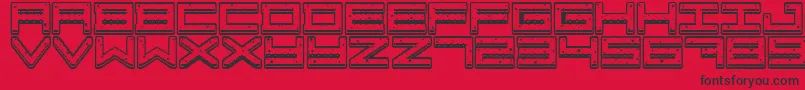 Czcionka Crazy COokies – czarne czcionki na czerwonym tle