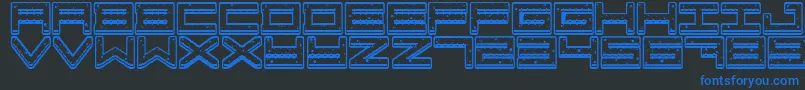 フォントCrazy COokies – 黒い背景に青い文字