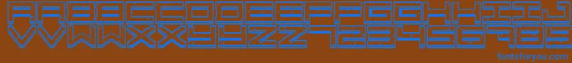 Crazy COokies Font – Blue Fonts on Brown Background
