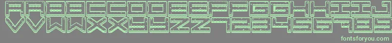 Crazy COokies-fontti – vihreät fontit harmaalla taustalla