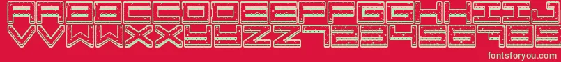 Crazy COokies Font – Green Fonts on Red Background