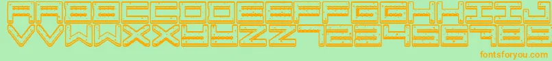 Crazy COokies Font – Orange Fonts on Green Background