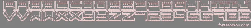 Crazy COokies-fontti – vaaleanpunaiset fontit harmaalla taustalla