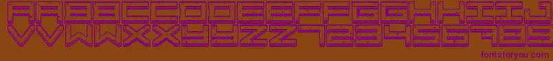 フォントCrazy COokies – 紫色のフォント、茶色の背景