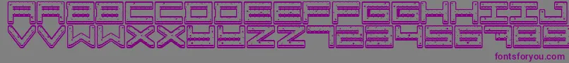 Crazy COokies-fontti – violetit fontit harmaalla taustalla