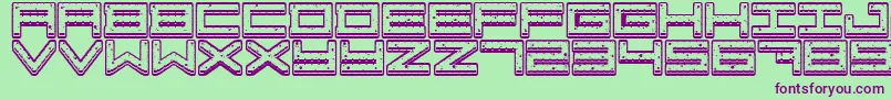 フォントCrazy COokies – 緑の背景に紫のフォント