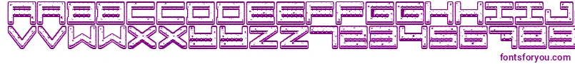 フォントCrazy COokies – 白い背景に紫のフォント