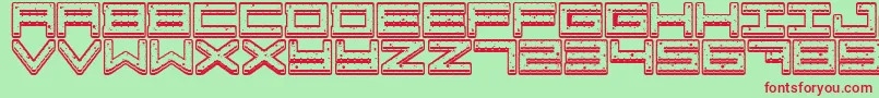 Crazy COokies Font – Red Fonts on Green Background