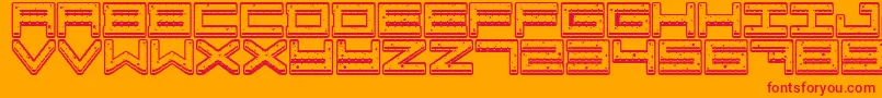 フォントCrazy COokies – オレンジの背景に赤い文字