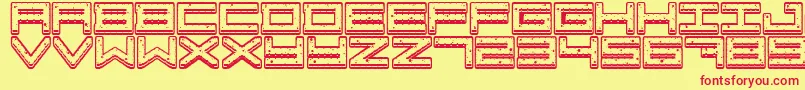 Crazy COokies Font – Red Fonts on Yellow Background