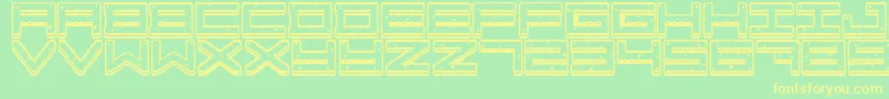 Crazy COokies Font – Yellow Fonts on Green Background