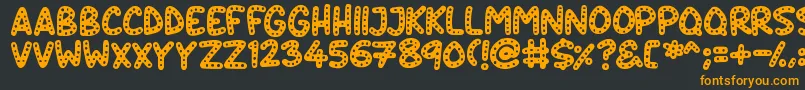 Crazy Dots Font – Orange Fonts on Black Background