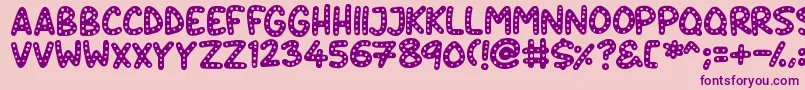 Crazy Dots Font – Purple Fonts on Pink Background