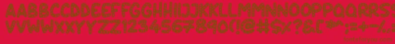 Шрифт Crazy Dots – коричневые шрифты на красном фоне