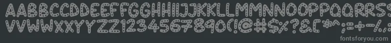 Crazy Dots Font – Gray Fonts on Black Background