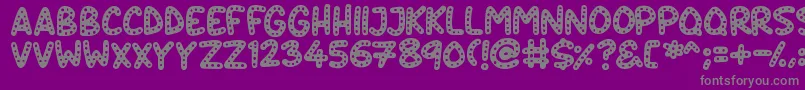 Шрифт Crazy Dots – серые шрифты на фиолетовом фоне