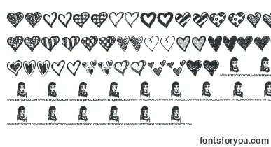 Crazy Hearts font – love Fonts