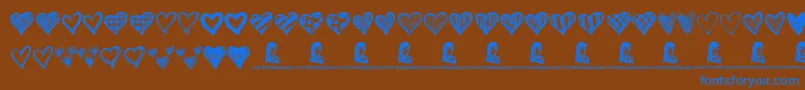 Подробнее о шрифте Crazy Hearts Шрифт Crazy Hearts – синие шрифты на коричневом фоне