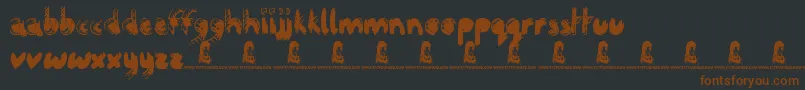 Crazy Horse Font – Brown Fonts on Black Background
