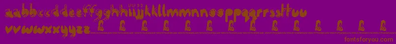 Crazy Horse Font – Brown Fonts on Purple Background