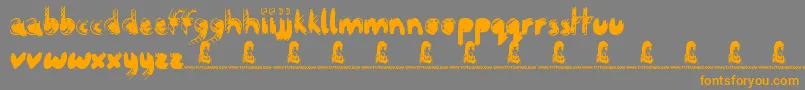 Crazy Horse Font – Orange Fonts on Gray Background