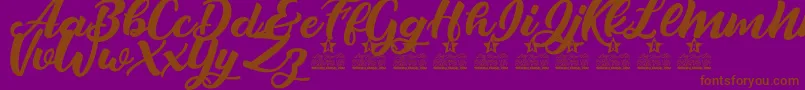 Crazy Love Personal Use Font – Brown Fonts on Purple Background