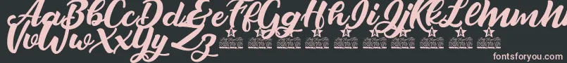 Crazy Love Personal Use Font – Pink Fonts on Black Background