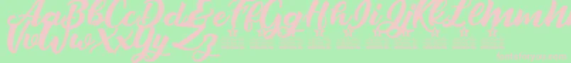 Crazy Love Personal Use Font – Pink Fonts on Green Background