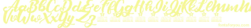 Crazy Love Personal Use Font – Yellow Fonts on White Background