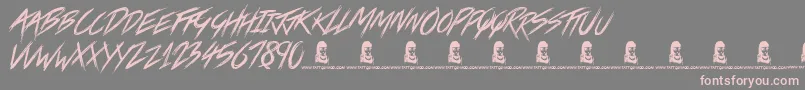 Crazy Metro Font – Pink Fonts on Gray Background