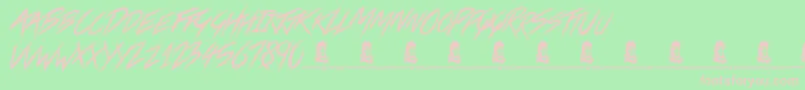 Crazy Metro Font – Pink Fonts on Green Background