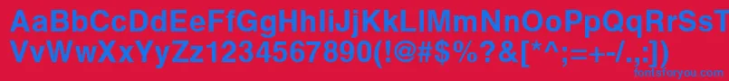 HelveticaGreekBold Font – Blue Fonts on Red Background