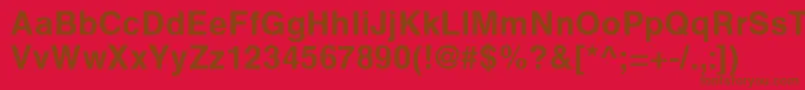 Шрифт HelveticaGreekBold – коричневые шрифты на красном фоне