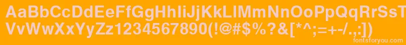 HelveticaGreekBold Font – Pink Fonts on Orange Background