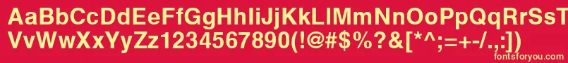 HelveticaGreekBold Font – Yellow Fonts on Red Background