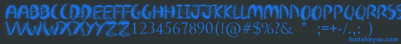 Crazy Weekend Font – Blue Fonts on Black Background
