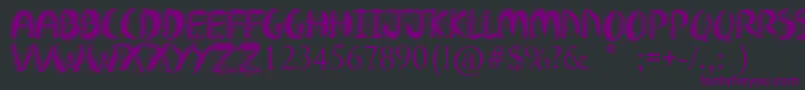 Crazy Weekend Font – Purple Fonts on Black Background