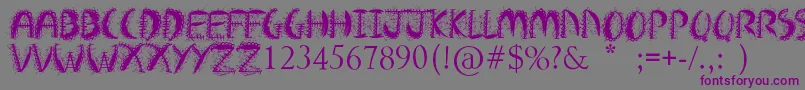 Crazy Weekend Font – Purple Fonts on Gray Background