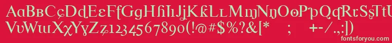 フォントCrazyCrazy – 赤い背景に緑の文字