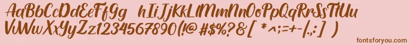 Шрифт Cream Peach – коричневые шрифты на розовом фоне