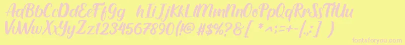 Подробнее о шрифте Cream Peach Шрифт Cream Peach – розовые шрифты на жёлтом фоне