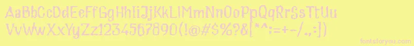 Cream Soup Font – Pink Fonts on Yellow Background