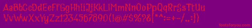 Cream Soup Font – Red Fonts on Purple Background